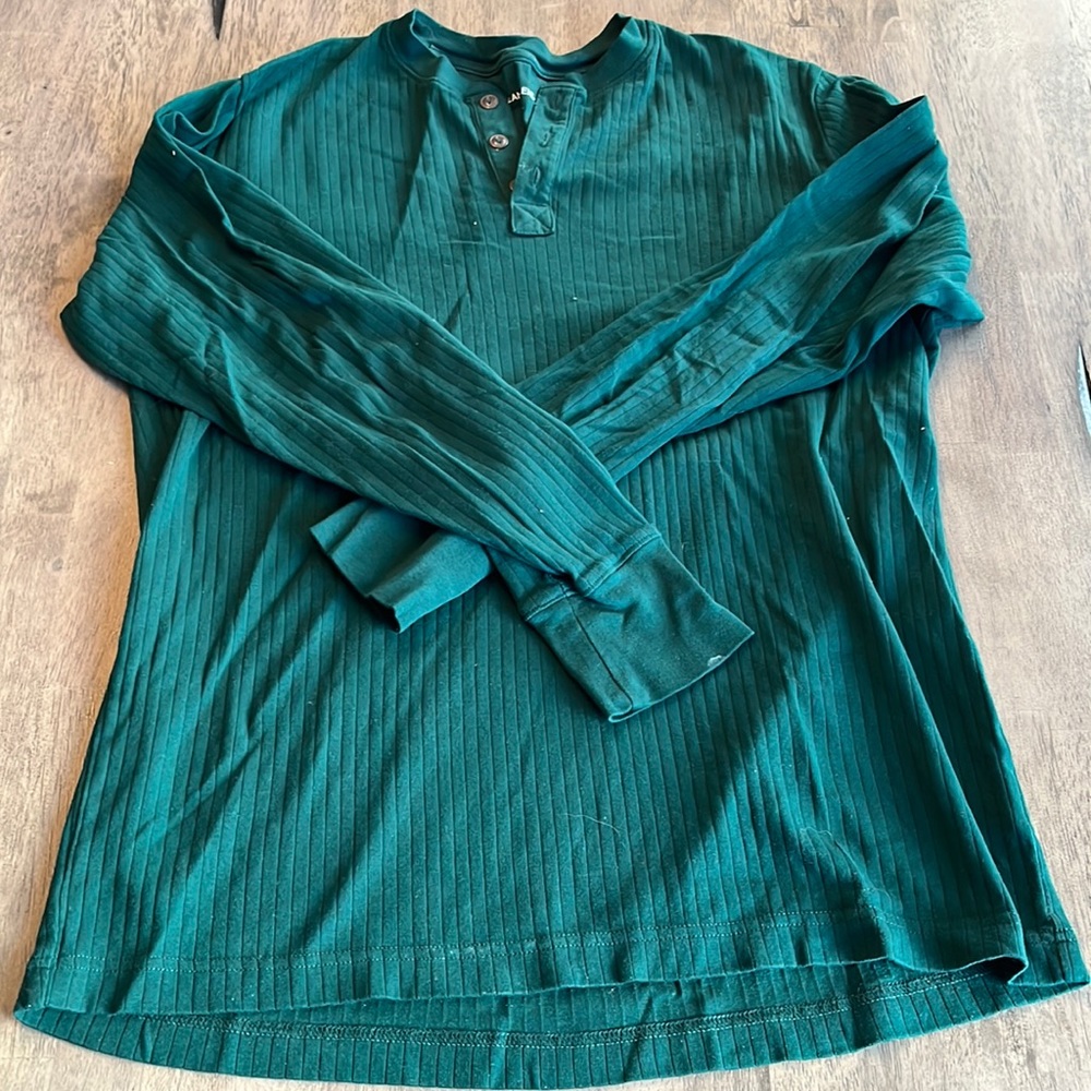 Green Long Sleeve Henley